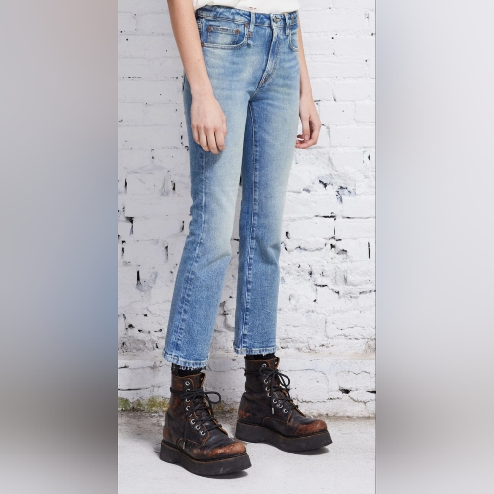 R13 Jeans Women’s 27 blue kick fit jasper high rise boho classic denim festival